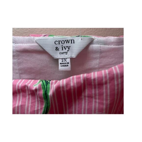 Women's Plus Size Crown & Ivy 2X Parrot Flower Power Sun Dress‎ NWT - Picture 4 of 6